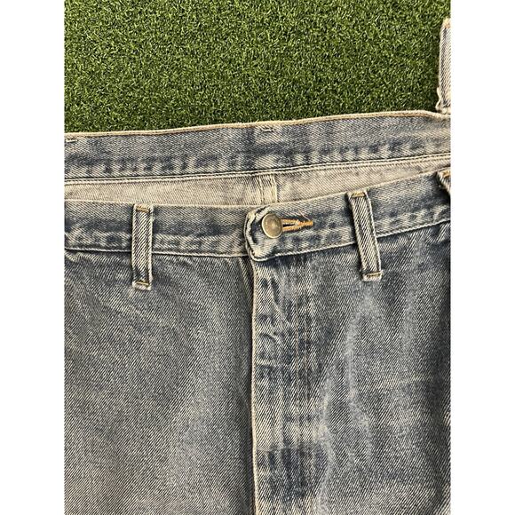 Vintage Wrangler 44x30 Relaxed Fit Blue Jeans Classic Denim Work Pants - Picture 6 of 12